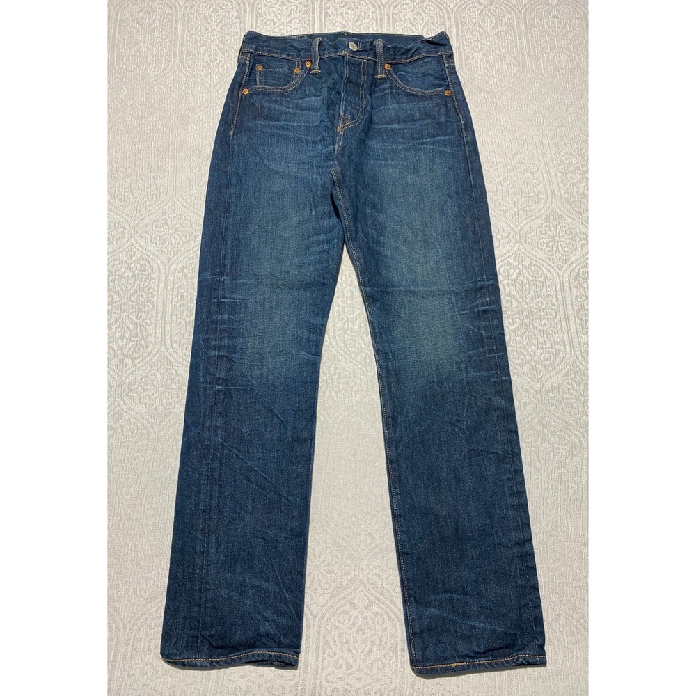 Levis 501 Original Straight Leg Blue Button Fly Denim Jeans 30x32